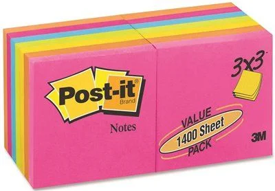 Track lighting with a sleek profile3M Original Pads In Neon Colors 3 X 3 Five Neon Colors 14 100-Sheet Pads/Pack