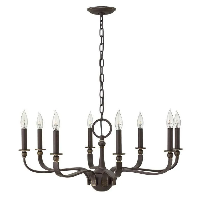 Track lighting for creating a focal pointHinkley 3598OZ Chandelier Rutherford Oil Rubbed Bronze