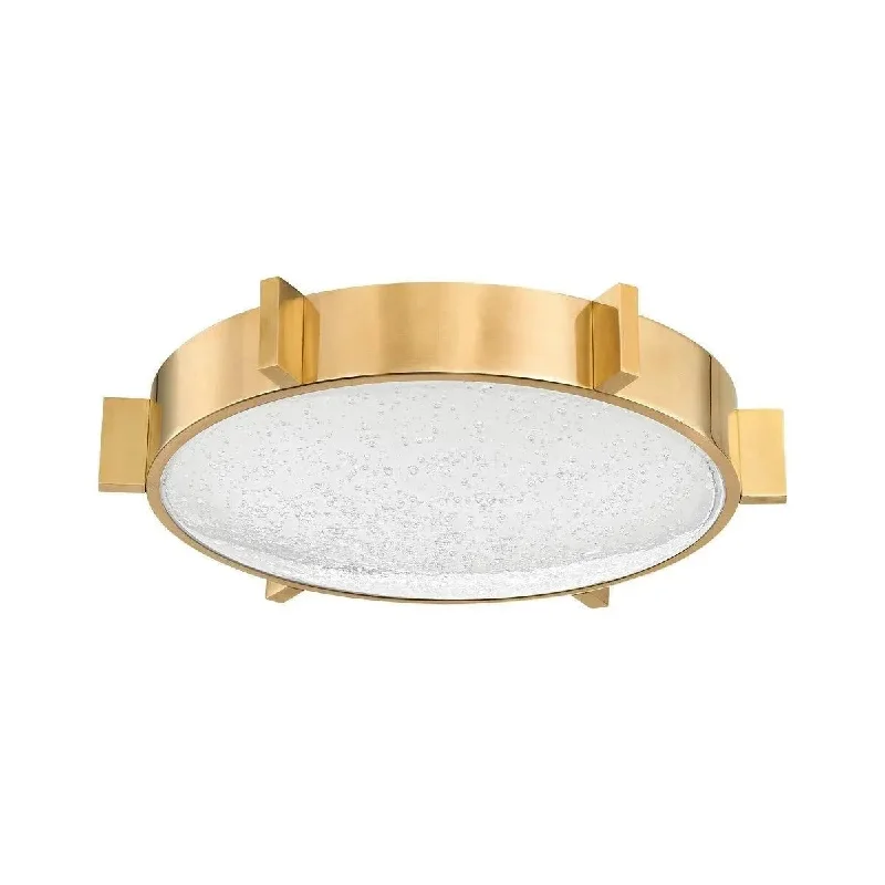Track lighting with colored glass accentsAnsonia LED Flush Mount