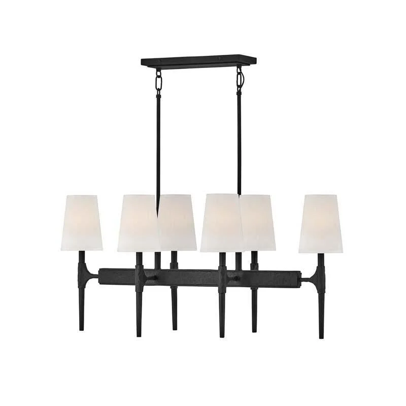 Track lighting for highlighting bookcasesHinkley 4468BK Chandelier Beaumont Black