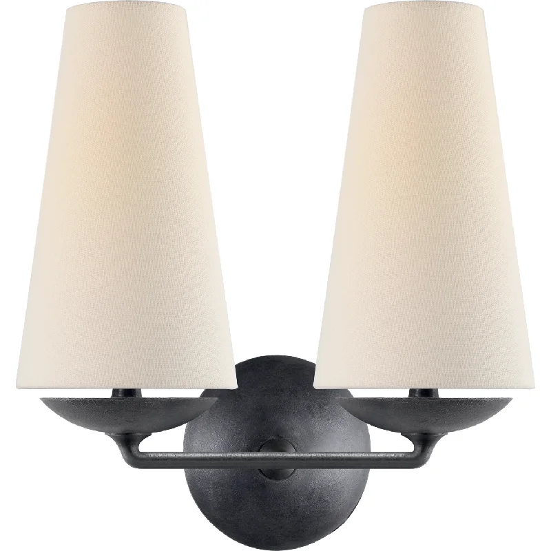 Track lighting with swivel heads for precise aimingFontaine Double Sconce