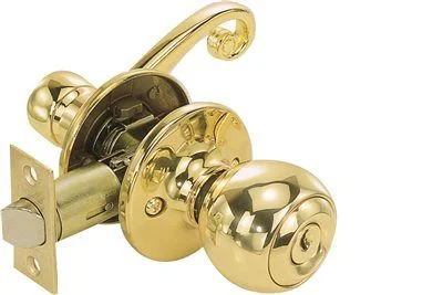 Track lighting with a brushed nickel finishLegend Entry Lock Scroll Lever Polished Brass