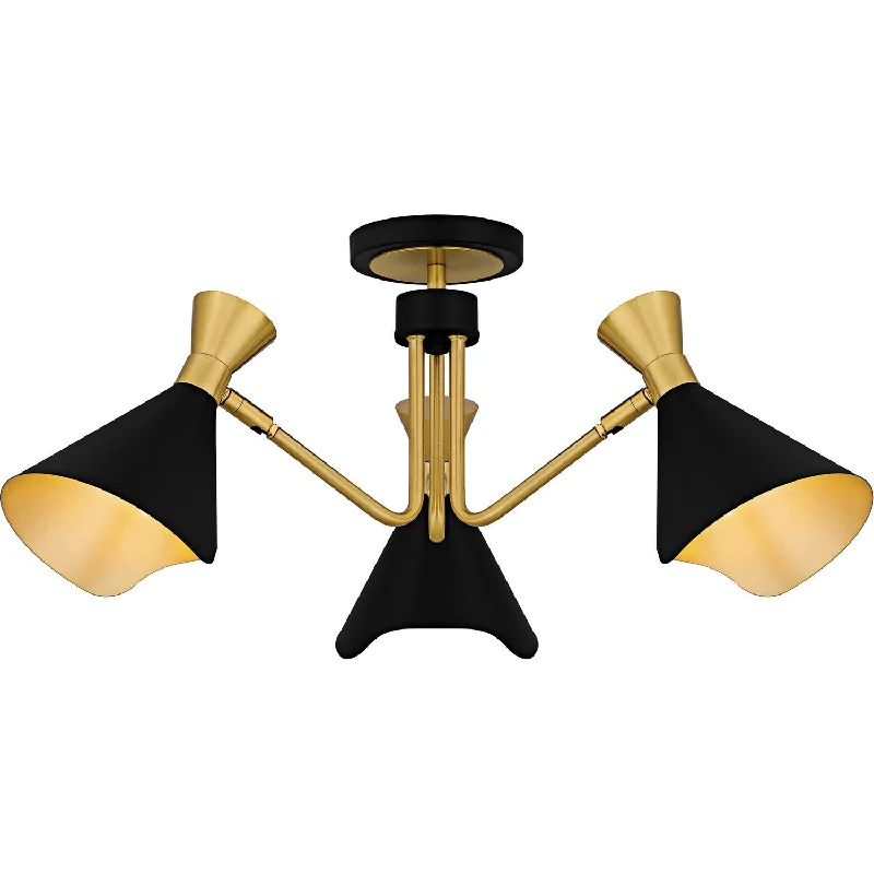 Waterproof Industrial Lighting for Wet AreasArden Three Light Semi-Flush Mount