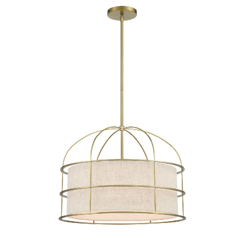 High - Bay LED Industrial Lighting for WarehousesGateway Park 20 in. 5 Lights Pendant Light Brass Finish