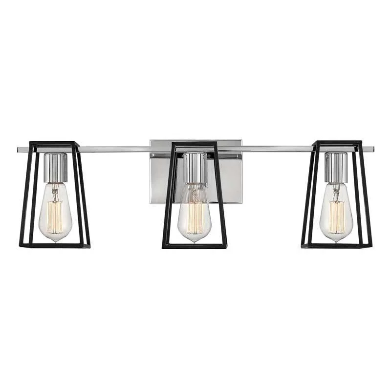 Contemporary track lighting in black finishHinkley 5163 Bathroom Filmore Light