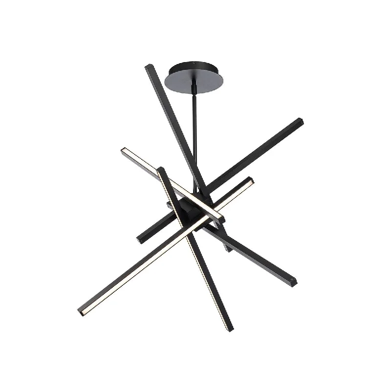 Industrial Ceiling - Mounted Lighting for Assembly PlantsParallax 29 in. LED Pendant Light Black Finish Industrial Ceiling - Mounted Lighting for Assembly PlantsParallax 29 in. LED Pendant Light Black Finish
