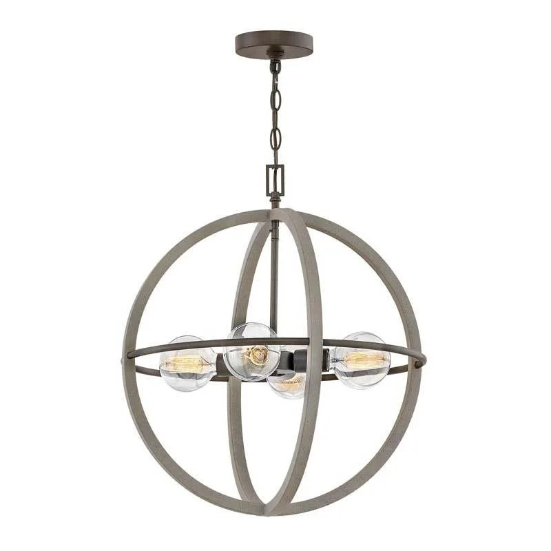 Track lighting with motion - sensor capabilitiesHinkley 3424DC Chandelier Bodie Dark Cement