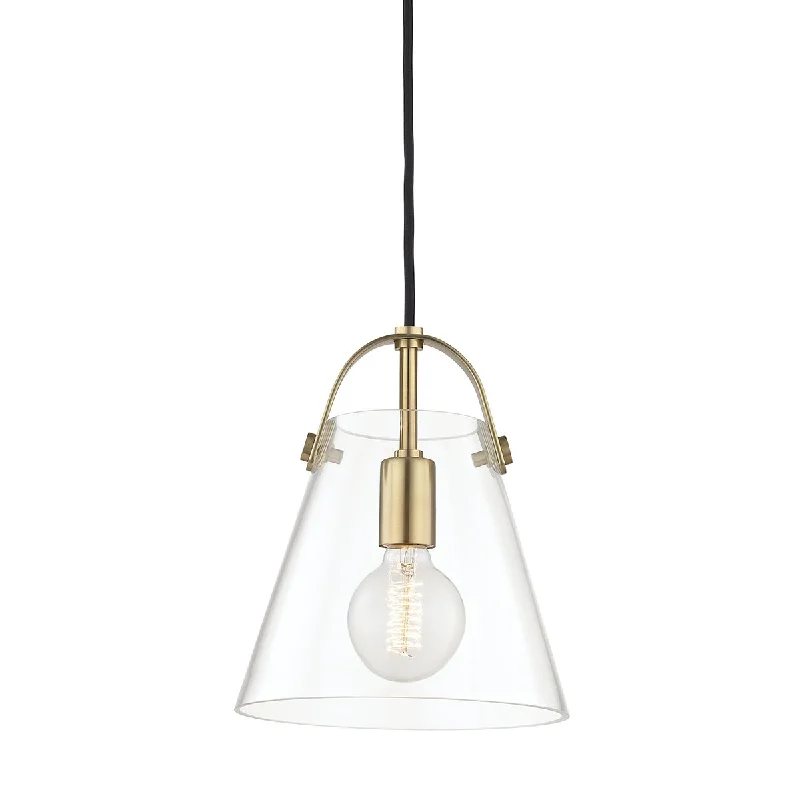 Corrosion - Resistant Industrial Lighting for Coastal FactoriesKarin 9 in. Pendant Light Brass Finish