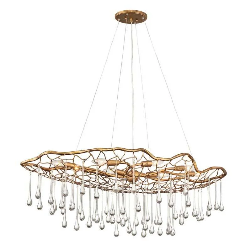 Track lighting for high - ceiling spacesHinkley 45308BNG Chandelier Laguna Burnished Gold