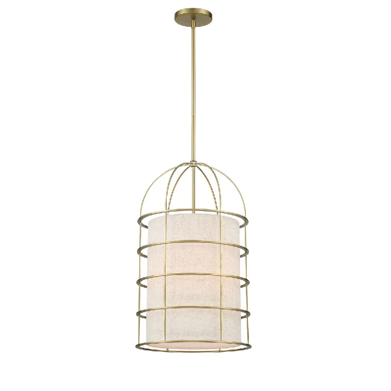 Adjustable Industrial Lighting for Flexible IlluminationGateway Park 14 in. 4 Lights Pendant Light Brass Finish