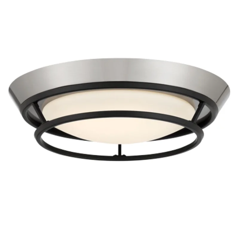 Industrial Pendant Lighting for Machine ShopsBeam Me Up 14 in. LED Flush Mount Light Coal & Brushed Nickel Finish Industrial Pendant Lighting for Machine ShopsBeam Me Up 14 in. LED Flush Mount Light Coal & Brushed Nickel Finish