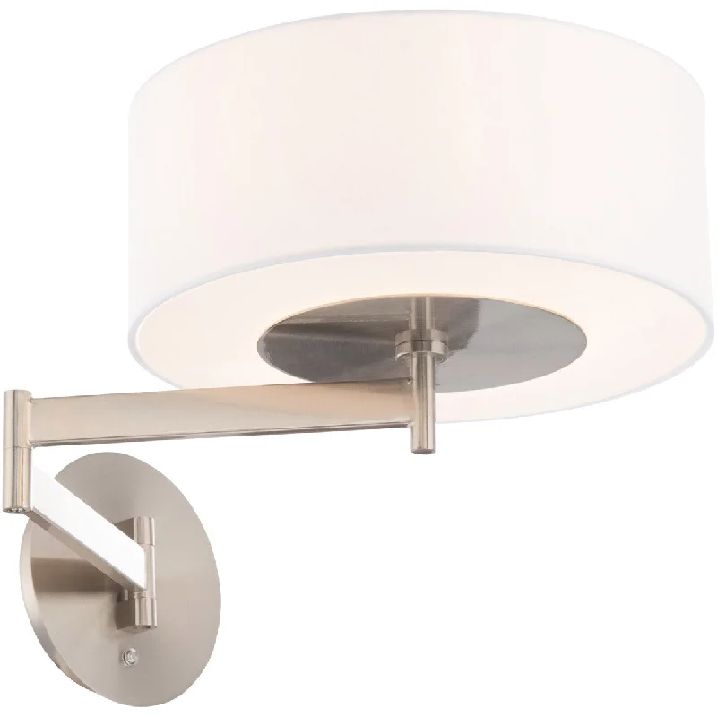 Corrosion - Resistant Industrial Lighting for Coastal FactoriesChelsea 23 in. LED Swing Arm Wall Sconce 3000K Nickel Finish