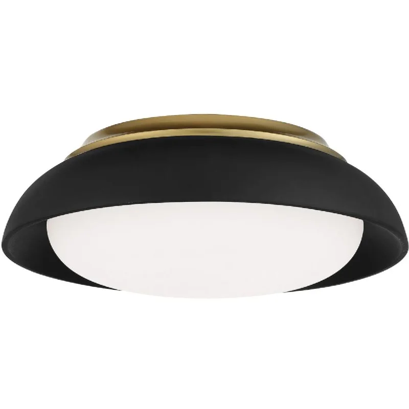 Industrial Exit Sign Lighting for Quick Evacuation15 in. LED Flush Mount Light Black finish