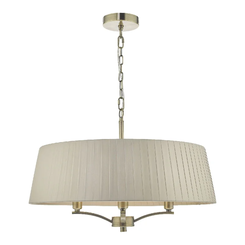 Track lighting for illuminating walkwaysCeiling lights for pet - friendly homes with durable constructionCristin 4 Light Hanging Shade Ceiling Lights - Antique Brass & Taupe/Satin Brass & Blue/Nickel & Ivory Finish IP20