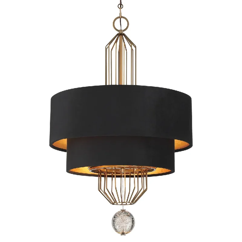 Industrial Lighting for Printing Press FacilitiesGrandeur 24 in. 8 Lights Pendant Light Black Finish Industrial Lighting for Printing Press FacilitiesGrandeur 24 in. 8 Lights Pendant Light Black Finish