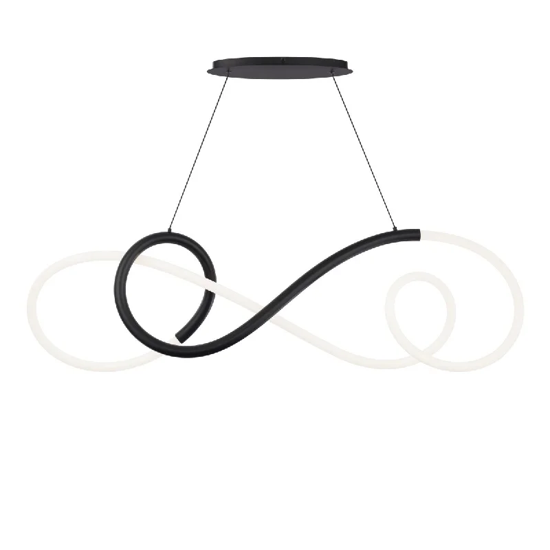 Waterproof Industrial Lighting for Wet AreasSolo 48 in. LED Pendant Light Black finish
