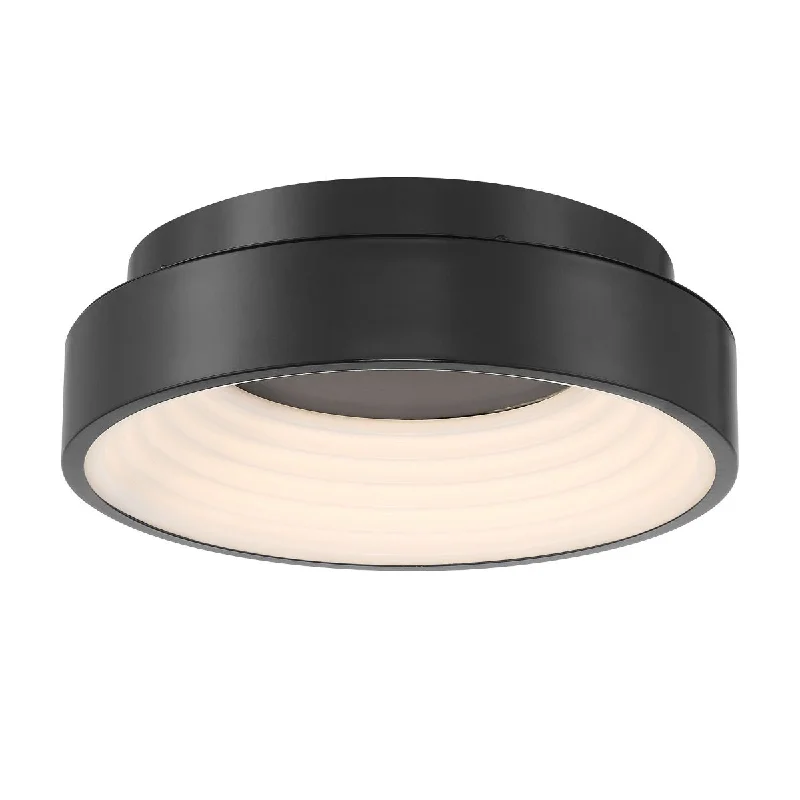 Industrial Flood Lighting for Outdoor Loading DocksConc 13 in. LED Flush Mount Light Coal Finish Industrial Flood Lighting for Outdoor Loading DocksConc 13 in. LED Flush Mount Light Coal Finish