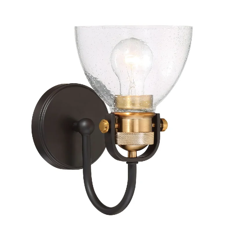Industrial Lighting for Woodworking FactoriesMonico 11 in. Wall Sconce Bronze & Brass finish