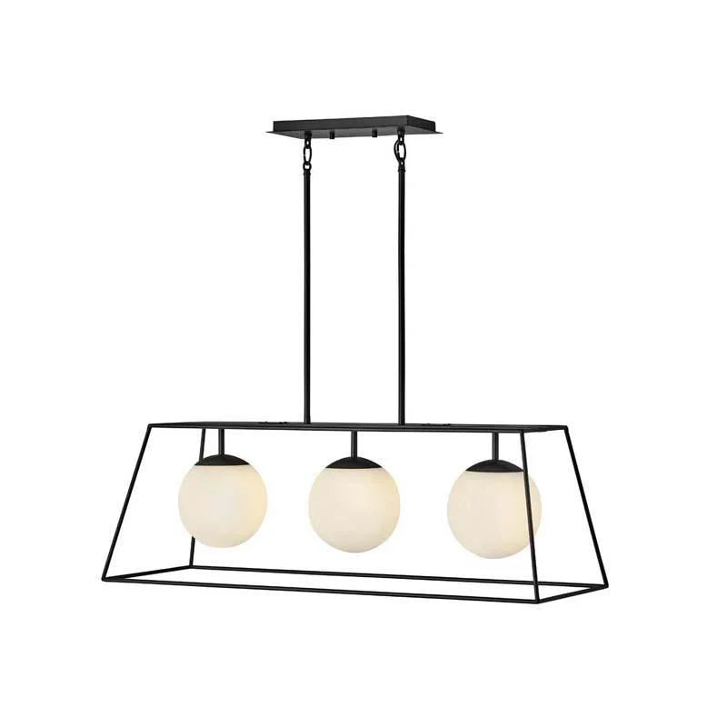 Track lighting for high - ceiling spacesHinkley 4376BK Jonas Black Chandelier