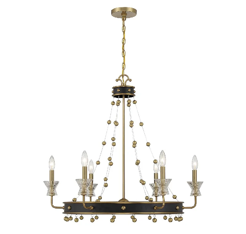 Industrial Lighting for Woodworking FactoriesIris Six Light Chandelier