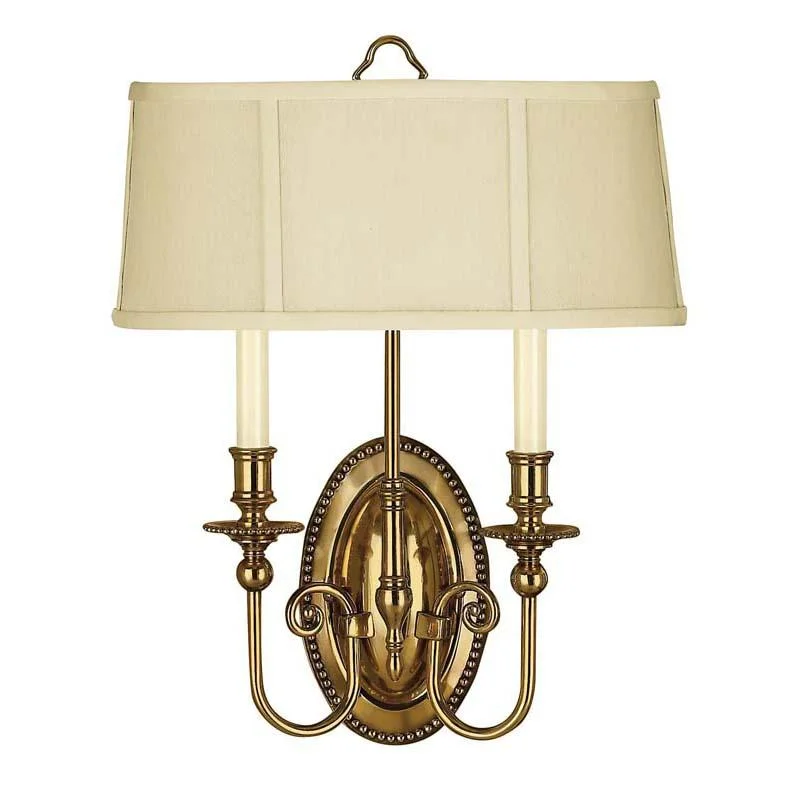 Track lighting for highlighting bookcasesbohemian wall lamps with colorful glass for an eclectic hallwayHinkley 3610BB Sconce Cambridge Burnished Brass Wall Light