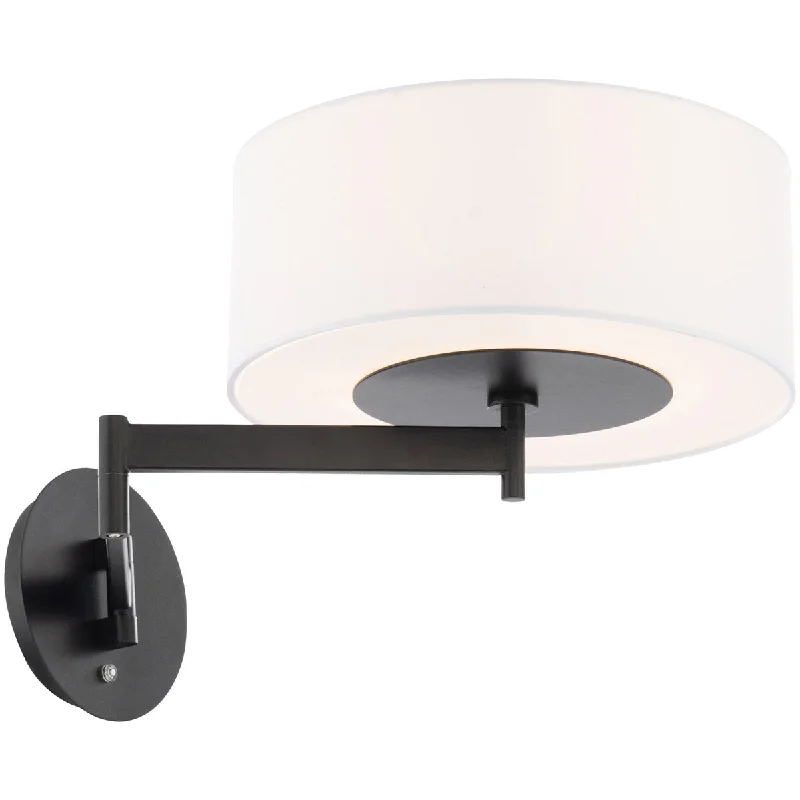 Low - Bay Industrial Lighting Fixtures for Small FactoriesChelsea 23 in. LED Swing Arm Wall Sconce 3000K Black Finish