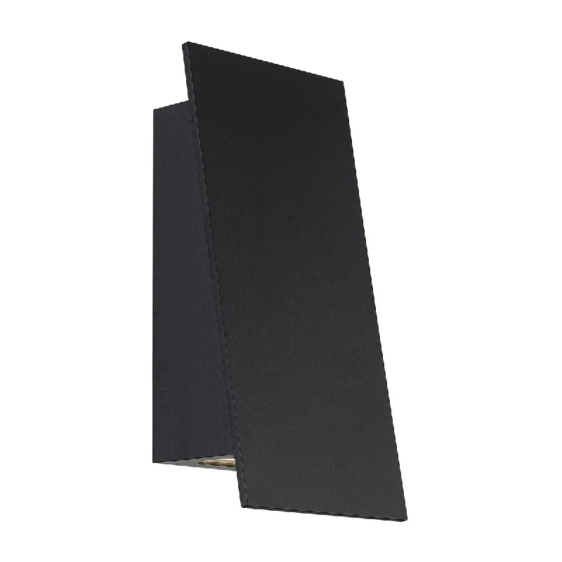 Industrial Area Lighting for Large Open SpacesSlant 11 In LED Outdoor Wall Sconce Black Finish