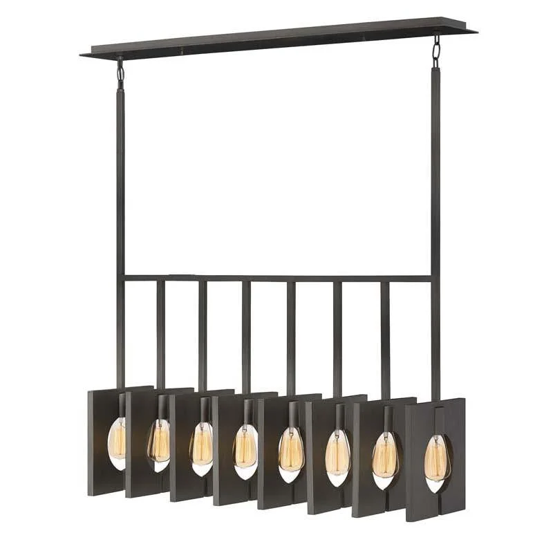 Track lighting for illuminating dining tablesHinkley 41315BGR Ludlow Brushed Graphite Chandelier