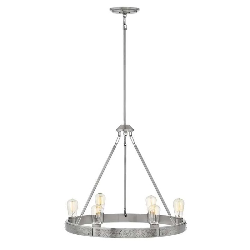 Track lighting with clear glass shadesHinkley 4395 Chandelier Everett