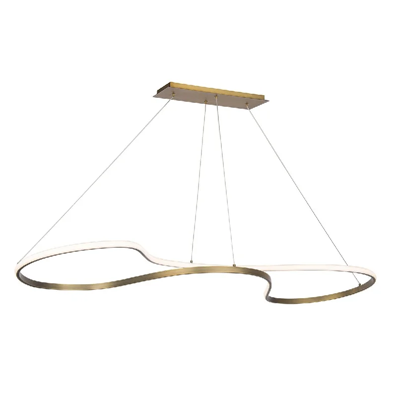 Industrial Lighting for Electronics ManufacturingMarques 49 in. LED Pendant Light Brass Finish