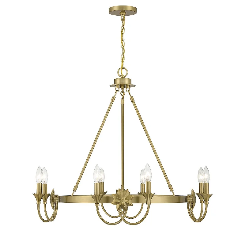 Dimmable Industrial Lighting for Ambiance ControlSullivan Eight Light Chandelier