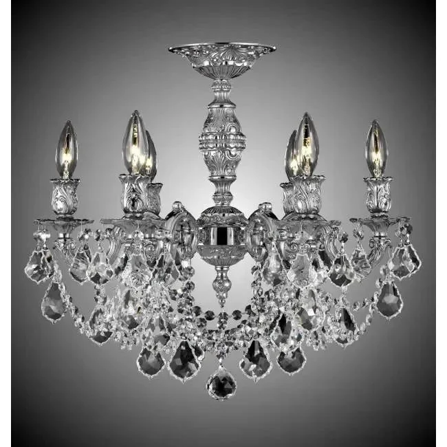 Track lighting with energy - star certificationRosetta Brass and Crystal Semi-Flush