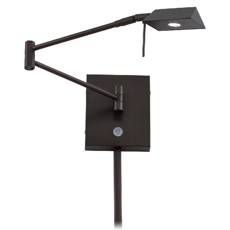 Durable Industrial Lighting for Harsh EnvironmentsGeorge's Reading Room Contemporary LED Swing Arm Wall Lamp Bronze finish Durable Industrial Lighting for Harsh EnvironmentsGeorge's Reading Room Contemporary LED Swing Arm Wall Lamp Bronze finish