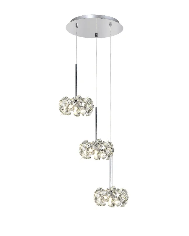 Track lighting with a long - lasting lifespanBellagio 3/6/13Lt G9 Linear Pendant With Polished Chrome And Crystal Shade