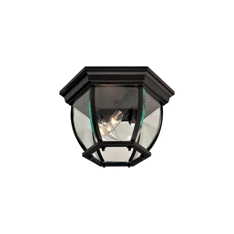 Corrosion - Resistant Industrial Lighting for Coastal FactoriesWyndmere 11 In. 3 Lights Outdoor Flush Mount Black Finish
