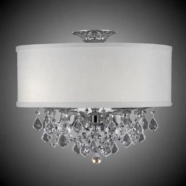 Track lighting with adjustable armsLlydia Shaded Brass and Crystal Semi-Flush