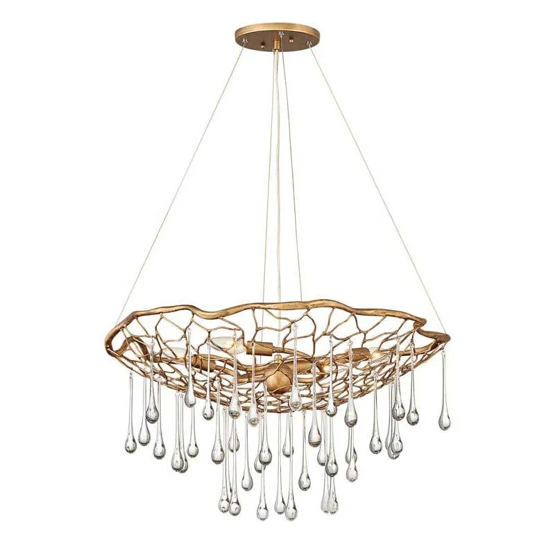 Track lighting for enhancing the architectureHinkley 45304BNG Chandelier Laguna Burnished Gold