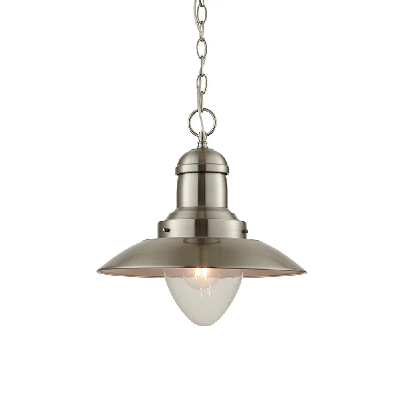 Track lighting with a decorative track designHeaslip 1Lt Pendant - Satin Nickel