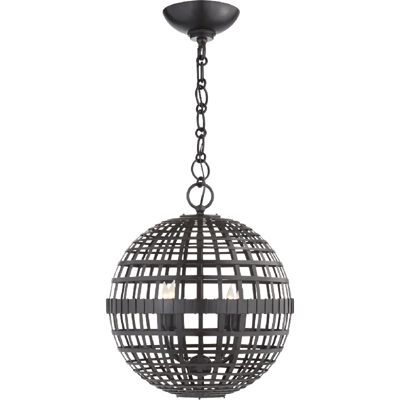 White track lighting for a clean lookMill Small Globe Lantern