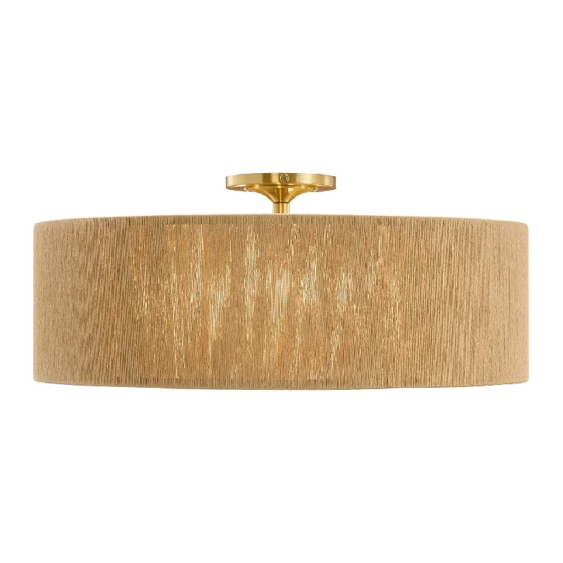 Industrial Lighting for Textile MillsMaynard Four Light Flush Mount