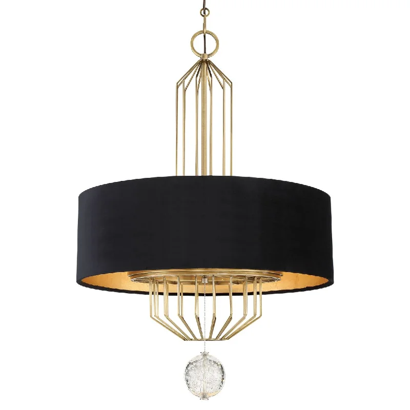 Industrial Lighting for Woodworking FactoriesGrandeur 24 in. 6 Lights Pendant Light Black Finish Industrial Lighting for Woodworking FactoriesGrandeur 24 in. 6 Lights Pendant Light Black Finish