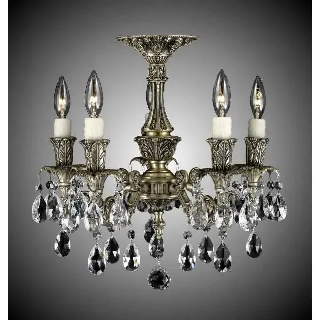 Track lighting with a minimalist track designFinisterra Brass and Crystal Semi-Flush