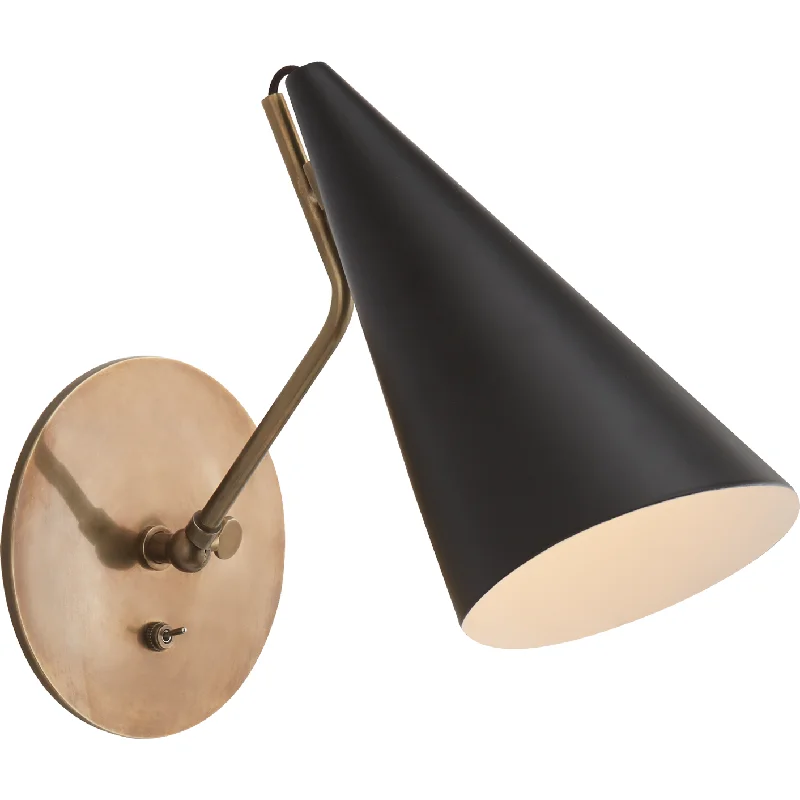 Rustic track lighting for farmhouse decormetal wall lamps with a matte black finish for a sleek and modern lookClemente Wall Light