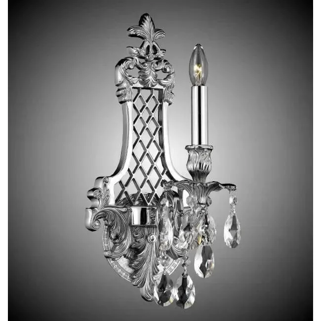 Track lighting with a chunky, bold designBrass and Crystal Lattice Wall Sconce