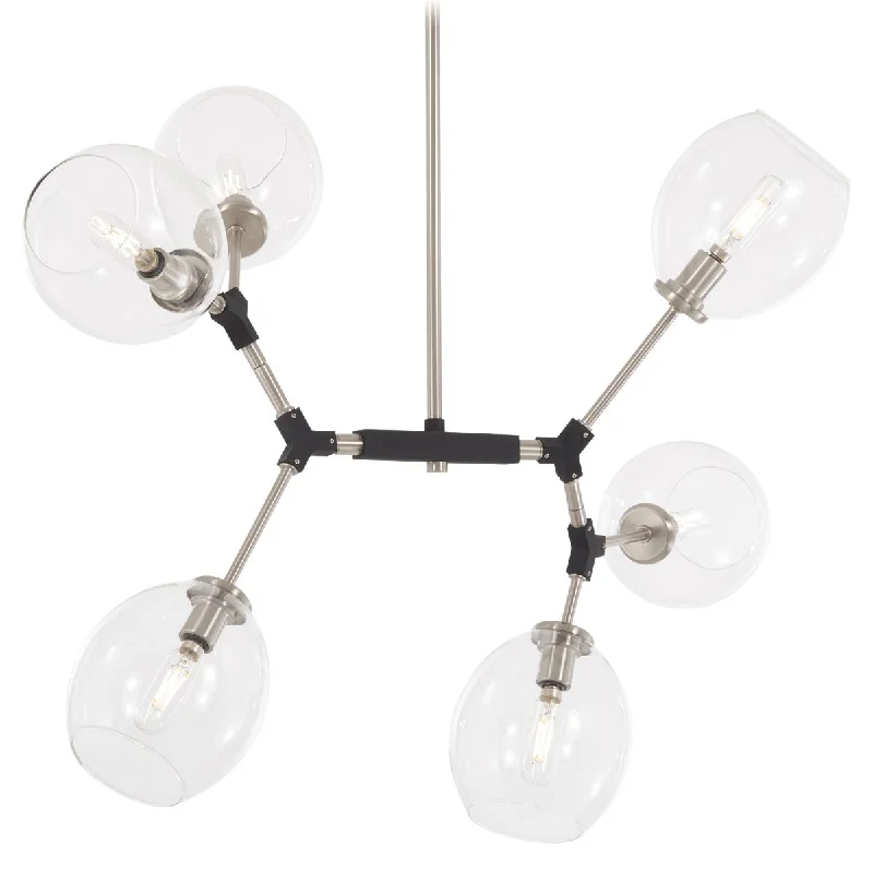 Industrial Exit Sign Lighting for Quick EvacuationNexpo 34 in. 6 Lights Chandelier Brushed Nickel Finish Industrial Exit Sign Lighting for Quick EvacuationNexpo 34 in. 6 Lights Chandelier Brushed Nickel Finish