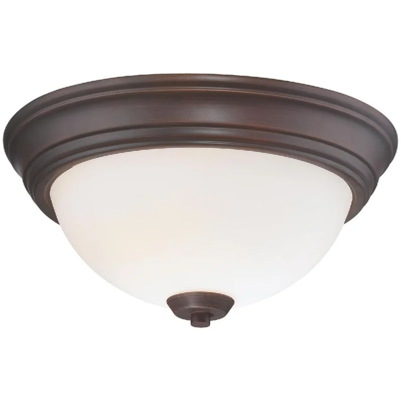 Color - Tunable Industrial Lighting for Special ApplicationsOverland Park 13 in. 2 Lights Flush Mount Light Bronze Finish