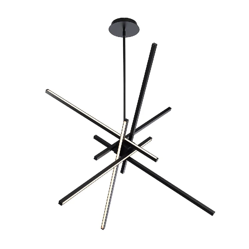 Shock - Resistant Industrial Lighting for Vibrating Machinery AreasParallax 39 in. LED Pendant Light Black Finish