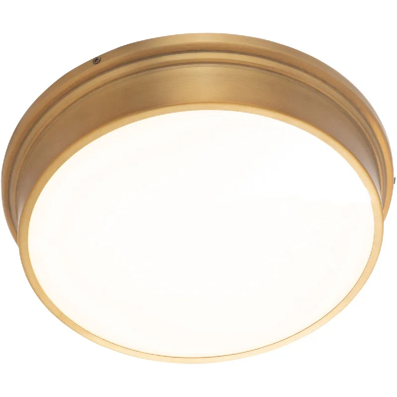Industrial Emergency Lighting for Safety in FactoriesYork 12 in. LED Flush Mount Light Brass Finish