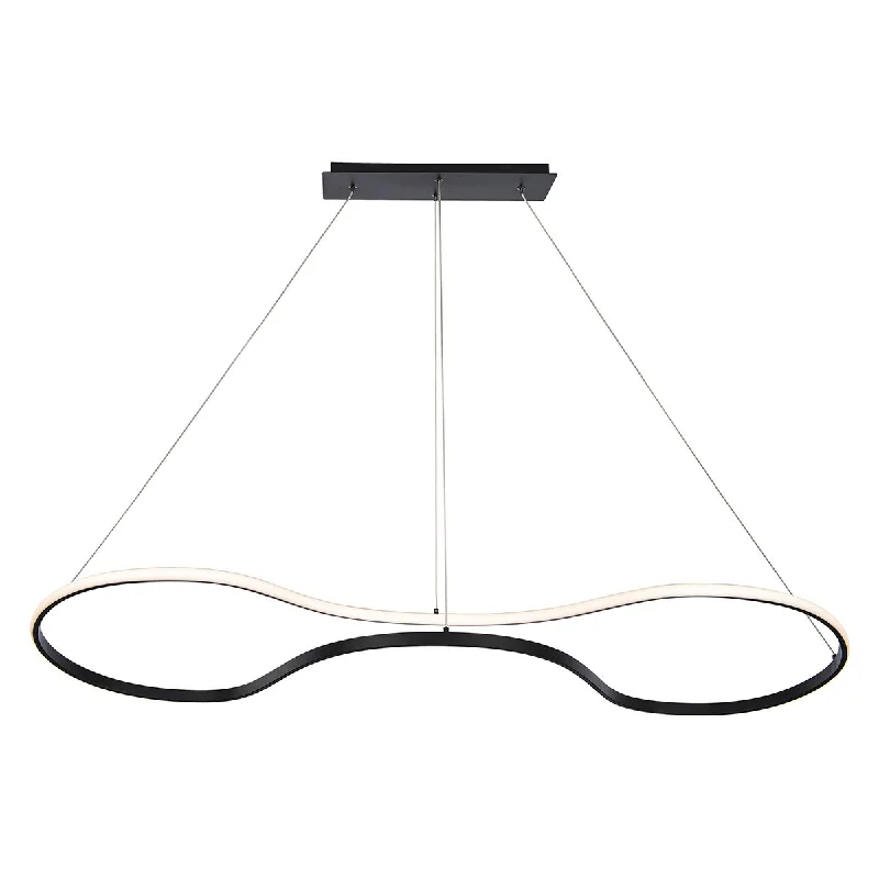 Industrial Lighting for Textile MillsMarques 49 in. LED Pendant Light BLack Finish