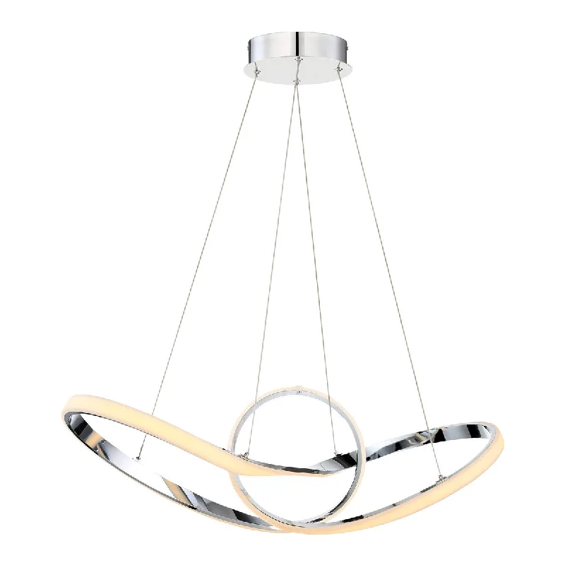Adjustable Industrial Lighting for Flexible IlluminationVornado 35 in. LED Pendant Light Chrome Finish